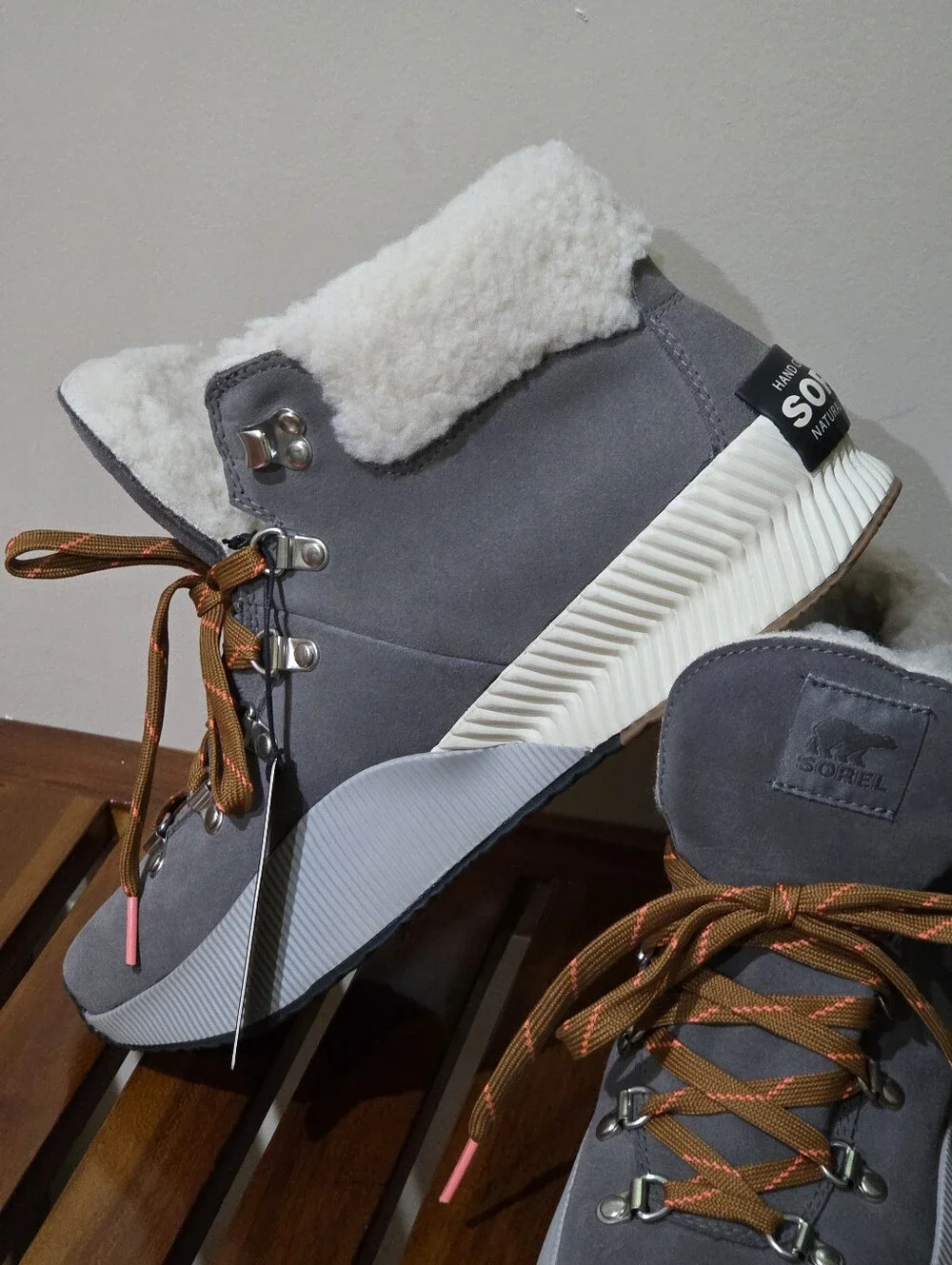 Sorel Out N About lll Conquest Quarry, Fawn Suede Shearling-Lined Winter Boots